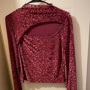 Peakboo Front Leopard velvet top